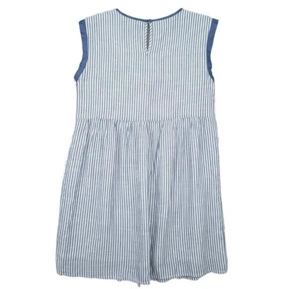 Andree Striped Floral Embroidered A-Line Dress Small - Picture 4 of 9